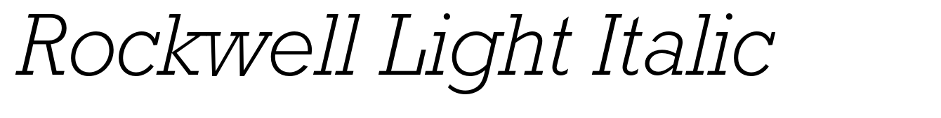 Rockwell Light Italic